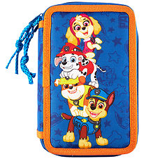 Paw Patrol Pencil Case - Double Decker w. Contents - Blue/Orange