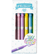 Djeco Colour Markers - 6 Silver Outline Pens