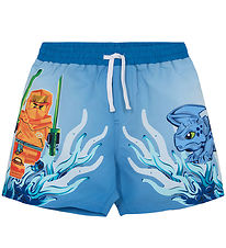 LEGO Ninjago Badeshorts - LWArve - Mitte Blue