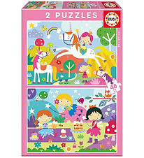 Educa Puzzle - 2x48 Briques - Licornes/Fantasy