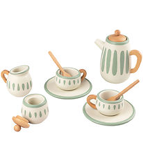 Sebra Play Tea-Set - Wood - Classic+ White/Sage