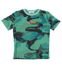 Stone Island T-shirt - Emerald m. Tryck