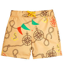 Mini Rodini Uimashortsit - Merenkulku - Aop Beige