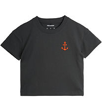 Mini Rodini T-shirt - Anchor Packing - Black