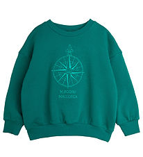 Mini Rodini Sweatshirt - Compass Packing - Green