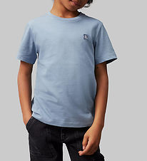 Calvin Klein T-shirt - Monogram Mini Mrke - blekt Denim