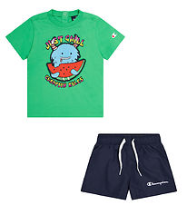 Champion Ensemble de Shorts - T-Shirt/Shorts de Bain - Poison Gr