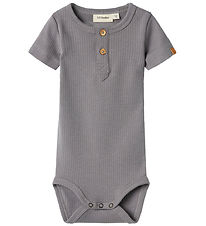 Lil Atelier Romper k/ - Rib - NbmGio - Silver Filigraan