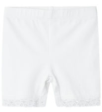 Name It Bicycle Shorts - NmfVista - Bright White w. Lace