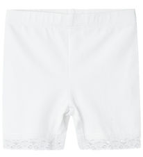 Name It Radlershorts - NmfVista - Bright White m. Spitze