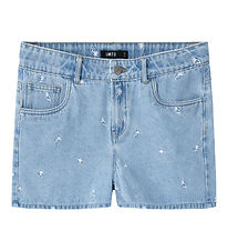 LMTD Shortsit - NlfEmbizza - Light Blue Denim M. Kukat