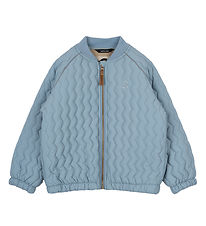 Mikk-Line Bomber Jacket - Faded Denim w. Beetle