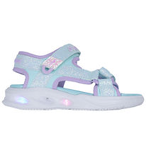Skechers Sandals w. Light - Sola Glow - Light Blue Lavender