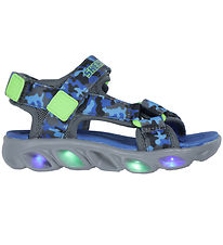 Skechers Sandals w. Light - Hypno-Splash - Blue Lime