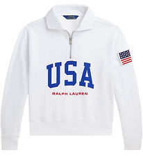 Polo Ralph Lauren Peysa M. Rennilás - Skera - Hvítt M. USA