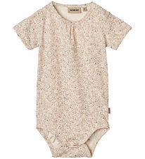 Wheat Bodysuit k/æ - Linette - Cream Flower Eng