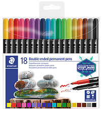 Staedtler Markers - 18 st. - Dubbel Permanente pen