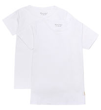 Minymo Stuttermabolur - 2 Pakki - White