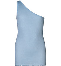 Rosemunde Top - En schouder - Hemel Blue