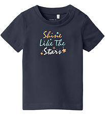 Name It T-Shirt - NbmVacion - Dark Sapphire/Schitter als de ster