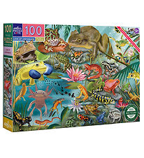 Eeboo Jigsaw Puzzle - 100 Bricks - 40.6x61 cm - Amphibians