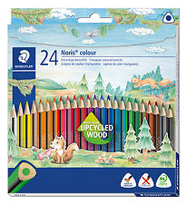 Staedtler Crayons de couleur - Bois recycl Noris - 24 pices