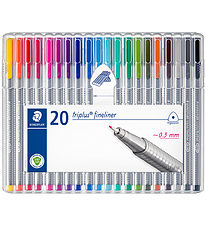 Staedtler Tússlitir - 20 Stk. - Triplus Fineliner - 0,3 mm