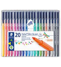 Staedtler Tússlitir - 20 Stk. - Triplus trefjapenni - 1,0 mm