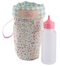 Asi Doll Accessories - Feeding Bottle w. Storage Bag - Pink/Flow