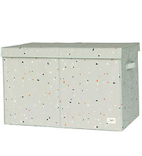3 Sprouts Storage Box w. Lid- 63x38x39 cm - Terrazzo/Green