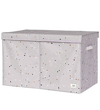 3 Sprouts Opbergbox m. Deksel - 63x38x39 cm - Terrazzo/licht eik