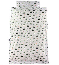 Nørgaard Madsens Bedding - Junior - White w. Green Tractors