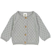 Msli Cardigan - Stickad - Pointelle - Jasmine Blue