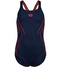 Arena Swimsuit - Reflecting Pro Back - Navy/Bright Coral