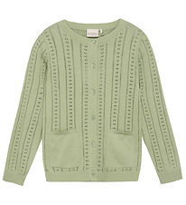 Minymo Cardigan - Knitted - Reseda w. Pointelle