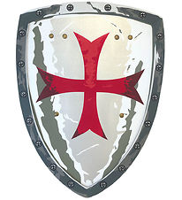Liontouch Costume - Knight's Shield - Gray w. Maltese Cross