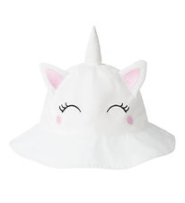 Name It Sun Hat - NmfFida - Bright White/Unicorn