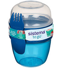 Sistema Brooddoos m. Bestek - Snackcapsule - 515 ml - Blauw
