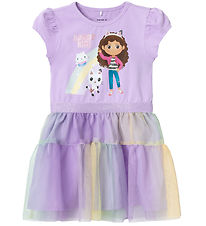 Name It Kleid - NmfMaud Gabby - Purple Rose m. Glitzer