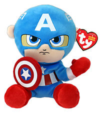 Ty Soft Toy - Beanie Babies - 15 cm - Marvel Captain America