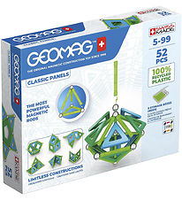 Geomag Jeu d'aimants - Classic+ Panneaux recycls - 52 Parties
