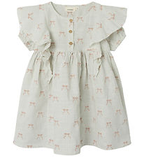 Lil' Atelier Kleid - NmfKendra - Kokosmilch m. Schleifen