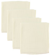 Pippi Muslinfiltar - 4-pack - 65x65 cm - Marshmallow White