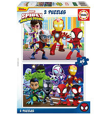 Educa Puzzel - 2x48 Bakstenen - Spidey en zijn geweldige Friends