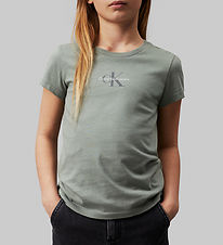 Calvin Klein T-skjorte - Micro Monogram - Meteor Green
