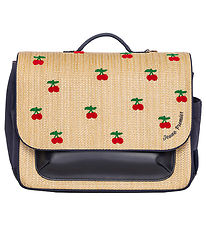 Jeune Premier Backpack - It Bag Midi - Raffia Cherry