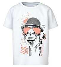 Name It T-Shirt - NmmVanyo - Bright White/Meilleur Dude