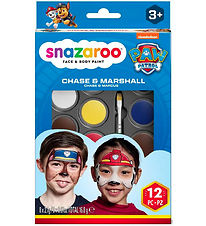 SNAZAROO Andlitsmálning - 8 Litir - Paw Patrol Chase & Marshall