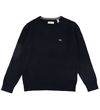 GANT Bluse - Strick - Shield Classic+ - Evening Blue