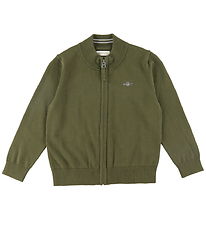 GANT Cardigan - Strick - Shield - Juniper Green